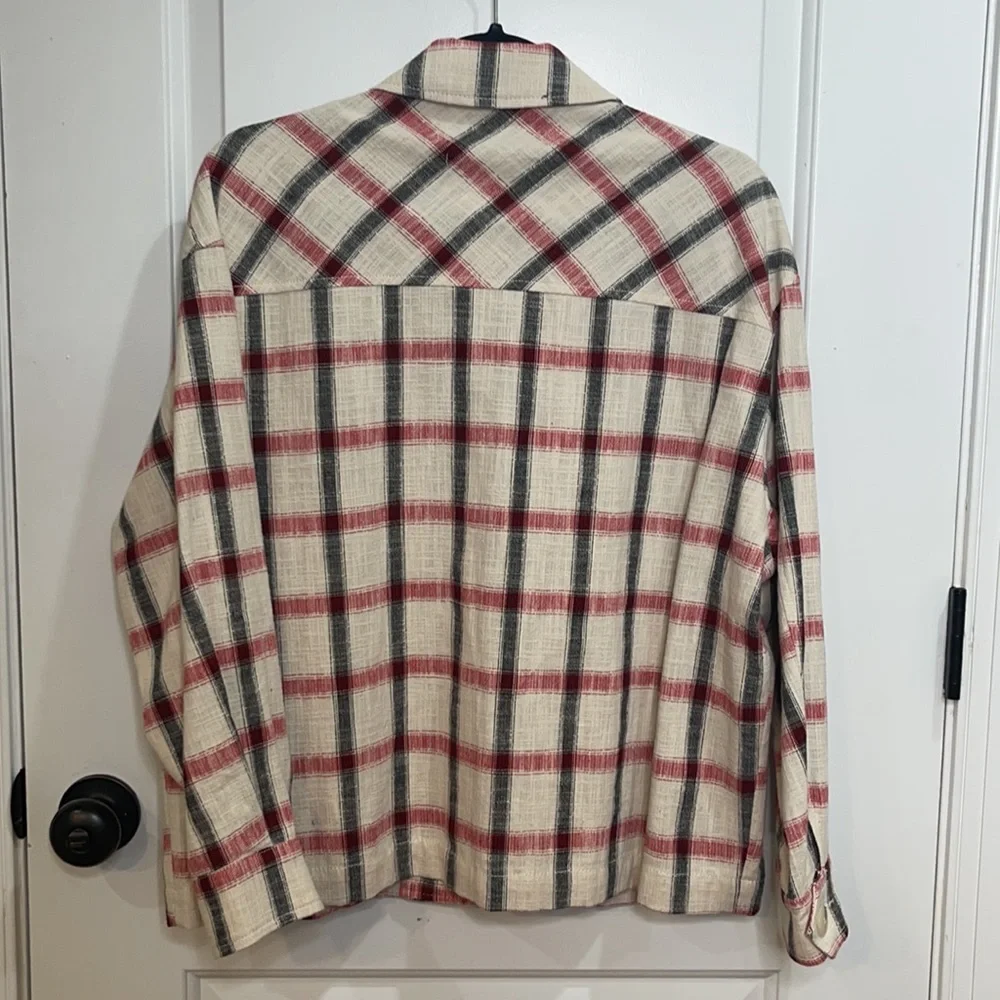 NEW ZARA PLAID OVERSIZED SHACKET COAT XS - Picture 7 of 7